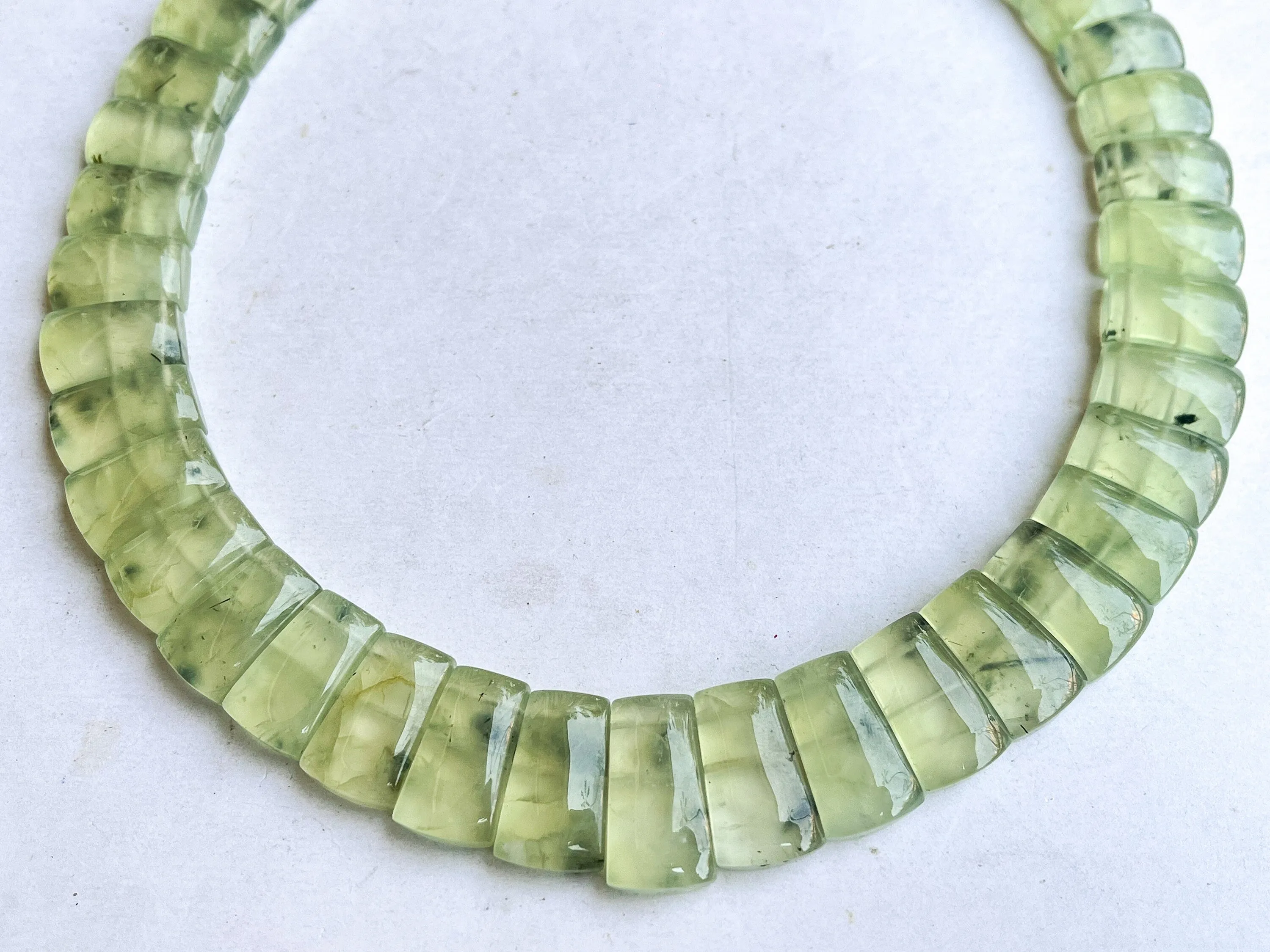 Natural Prehnite Bib Necklace, Cleopatra Egyptian Necklace, Fancy Beach Jewelry, AAA Prehnite Choker  Necklace, Prehnite Necklace