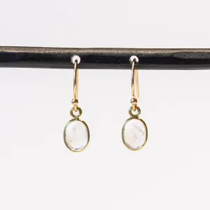 NEW! Oval Moonstone Earrings with 18k Gold by Margaret Solow