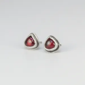 NEW! Stone Stud Earrings in Sterling Silver by Ashley Procopio