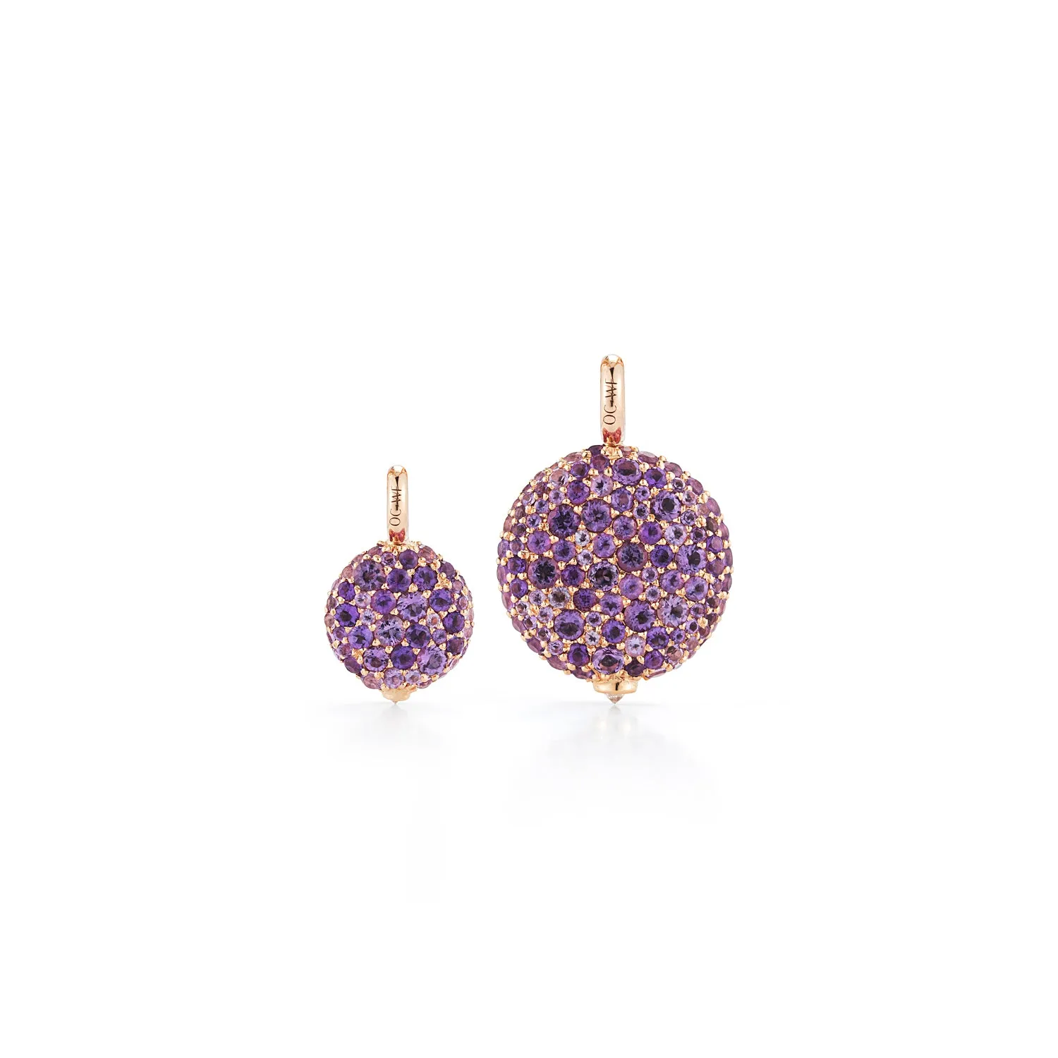 OC X WF 18K MEDIUM AMETHYST PEBBLE LOCKET