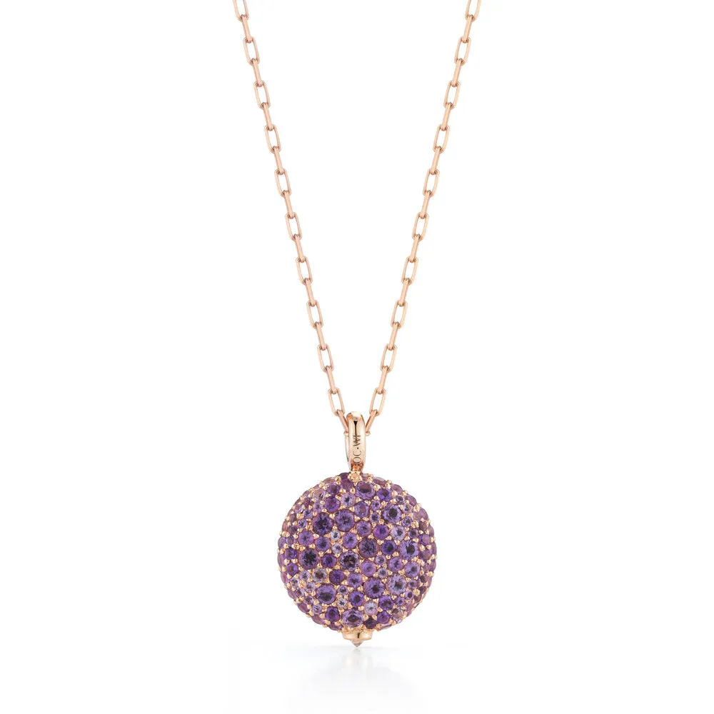 OC X WF 18K MEDIUM AMETHYST PEBBLE LOCKET