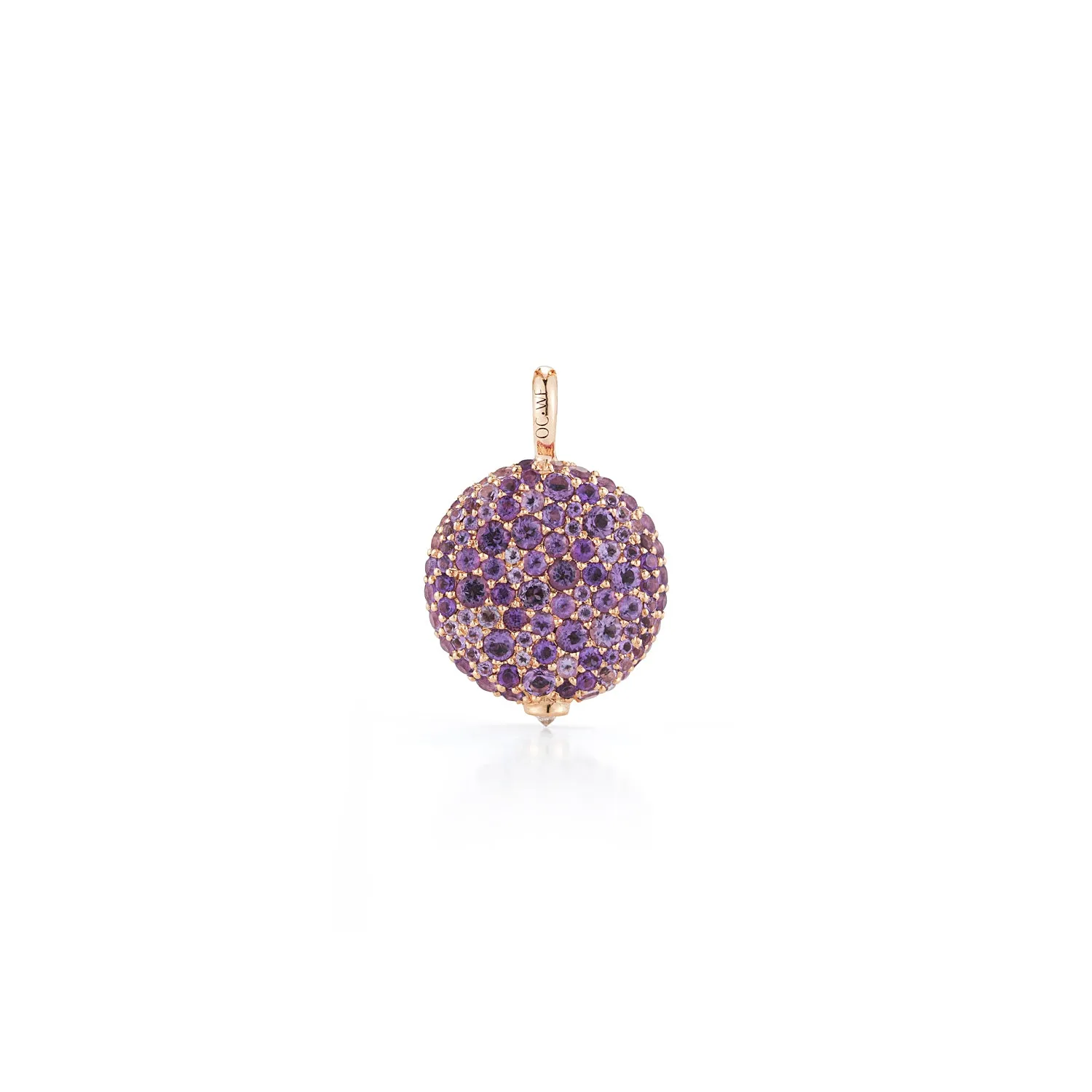 OC X WF 18K MEDIUM AMETHYST PEBBLE LOCKET