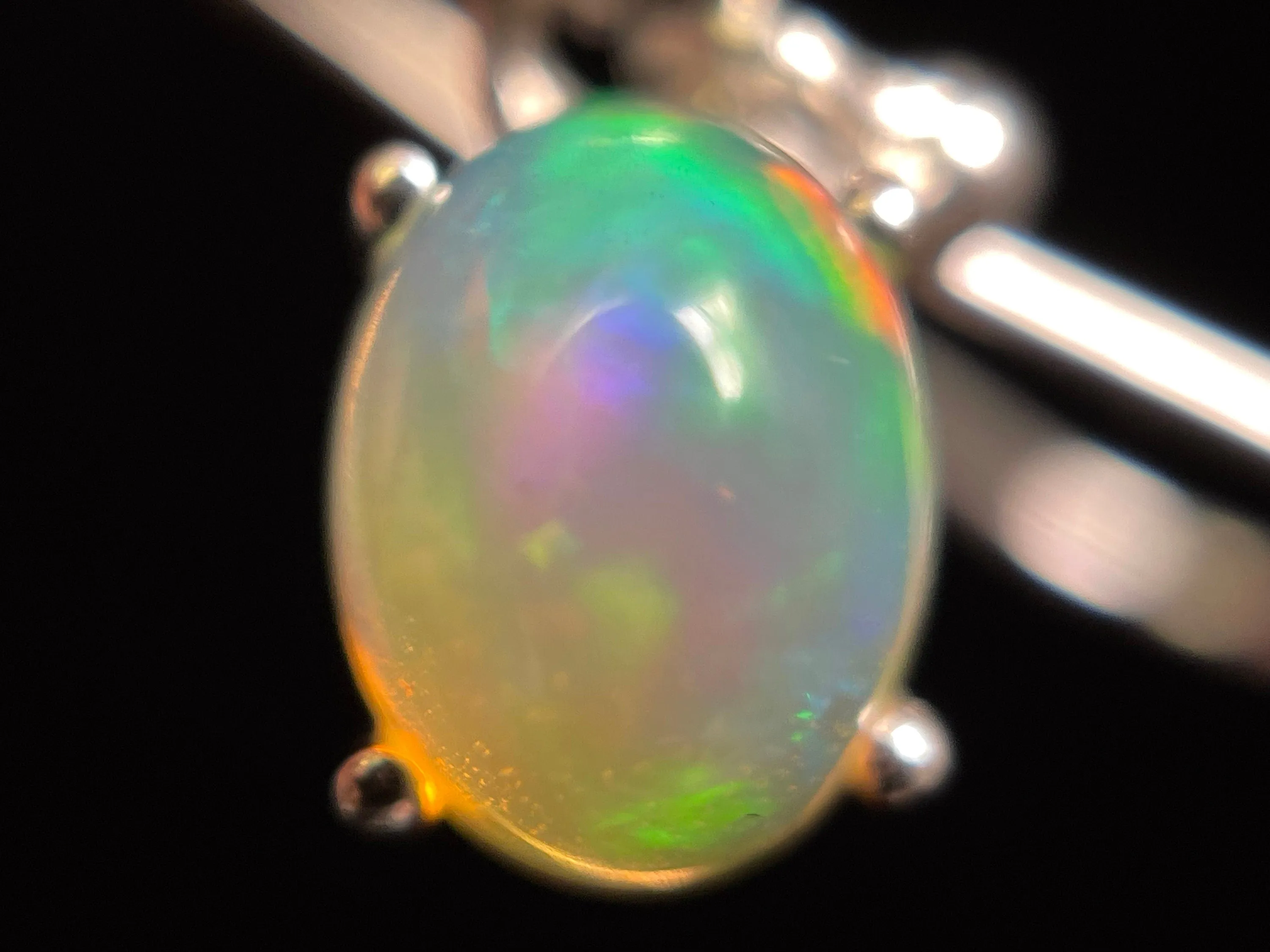 OPAL Earrings - Sterling Silver, Opal Earrings Dangle, Birthstone Jewelry, Welo Opal, 49144