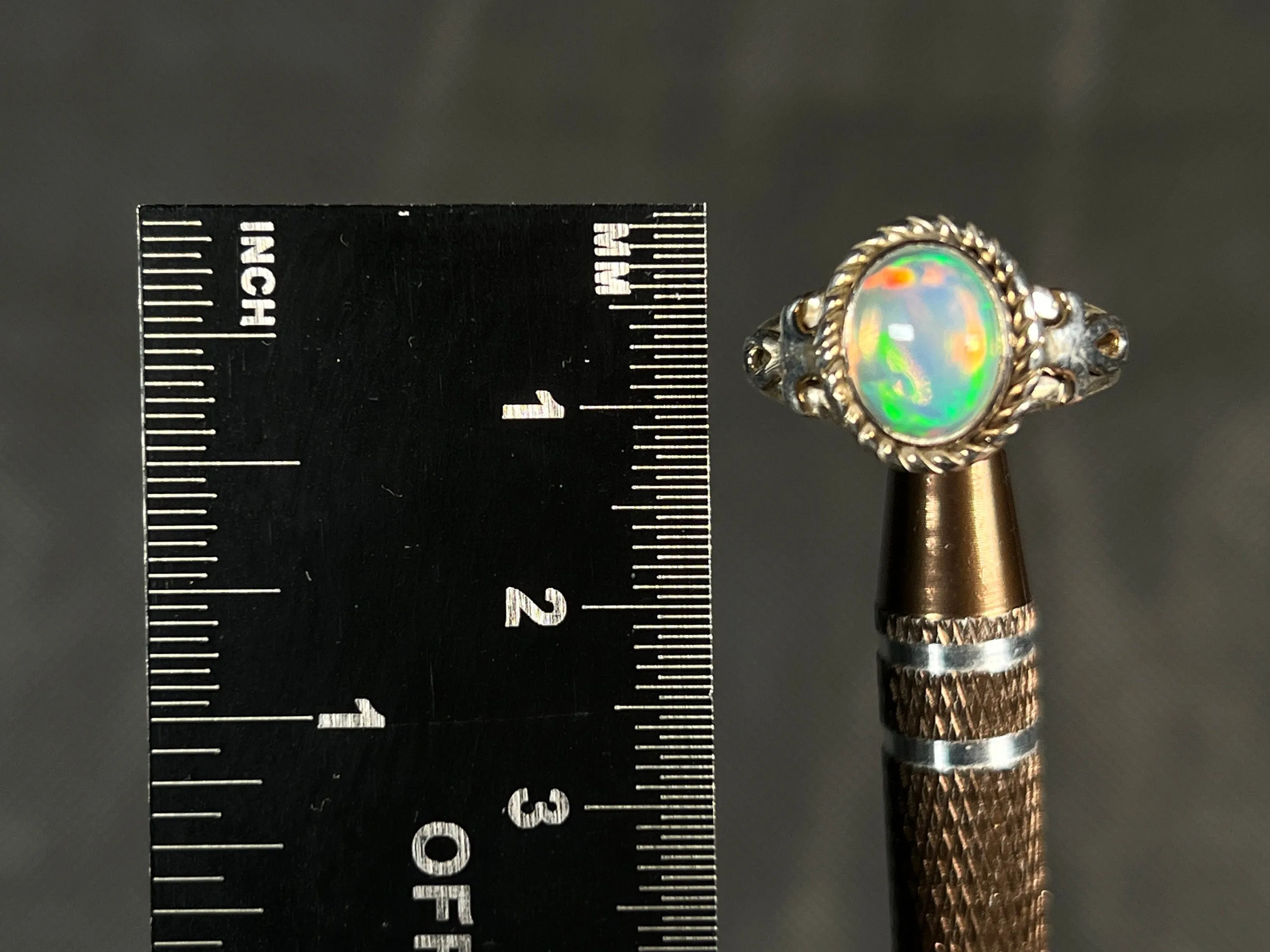 OPAL RING - Sterling Silver, Size 5 - Ethiopian Opal Rings for Women, Bridal Jewelry, Welo Opal, 51737