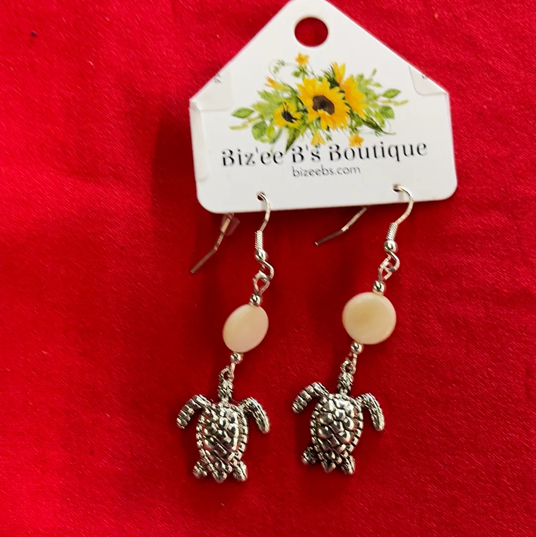 Pearl and Silvertone Sea Earrings OE2140-2145-2142-ASMOP