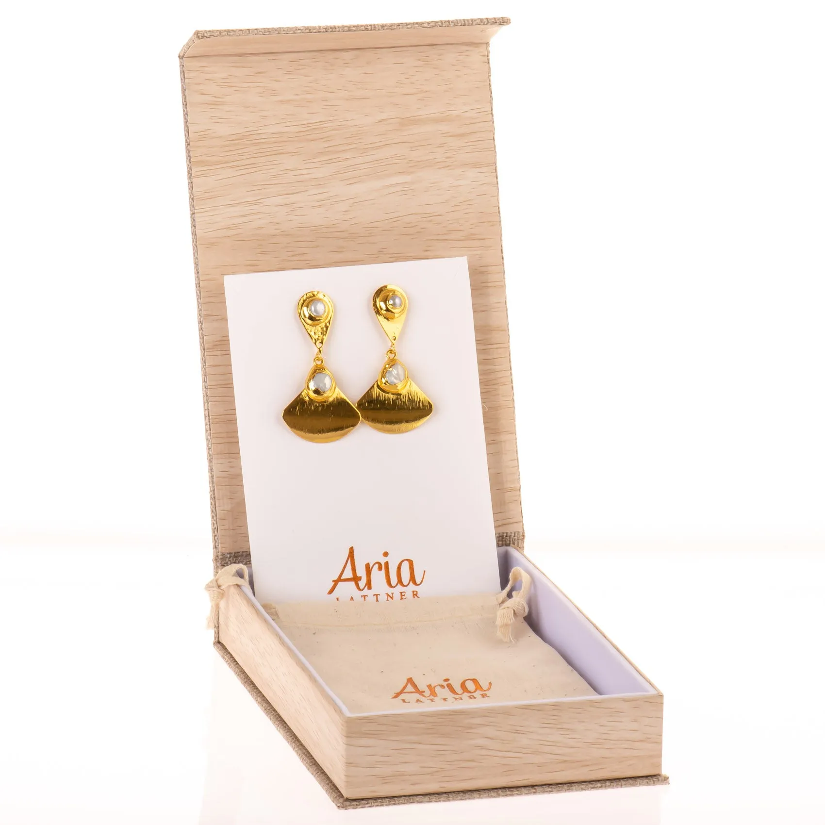Pearl Fan Earrings