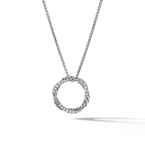Petite Infinity Pendant Necklace with Pave Diamonds