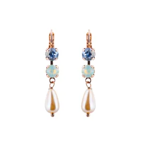 Petite Two Stone Dangle Leverback Earrings in "Cake Batter" *Custom*