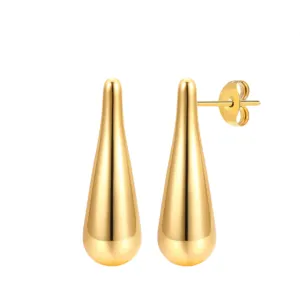 Pre Order:  Stainless Steel Waterdrop Gold Plated Earrings