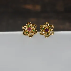 "Glamour Defined: Elevate Your Style with Asp Fashion 24K Gold Plated CZ Stud Earrings"