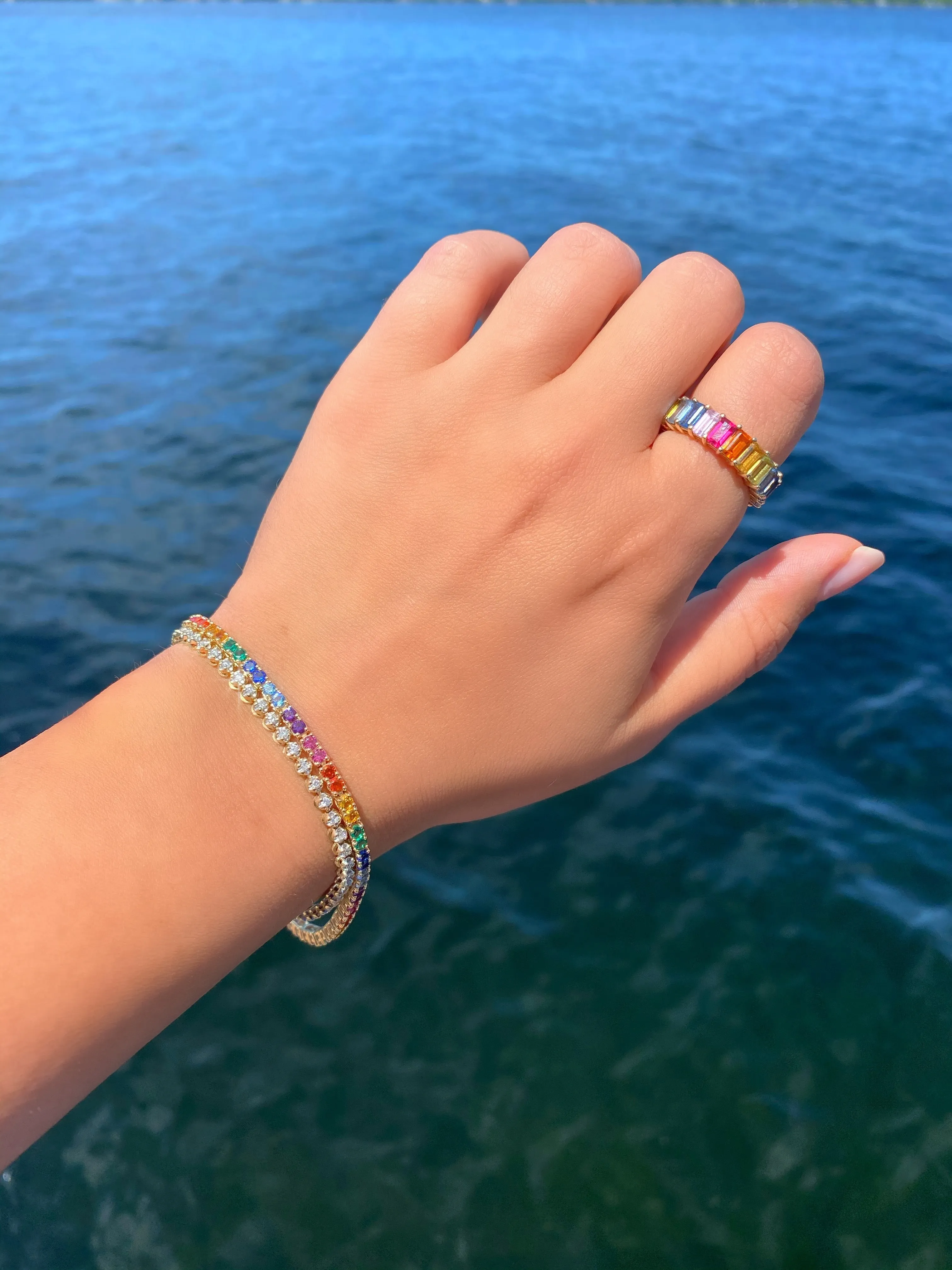 Rainbow Tennis Bracelet