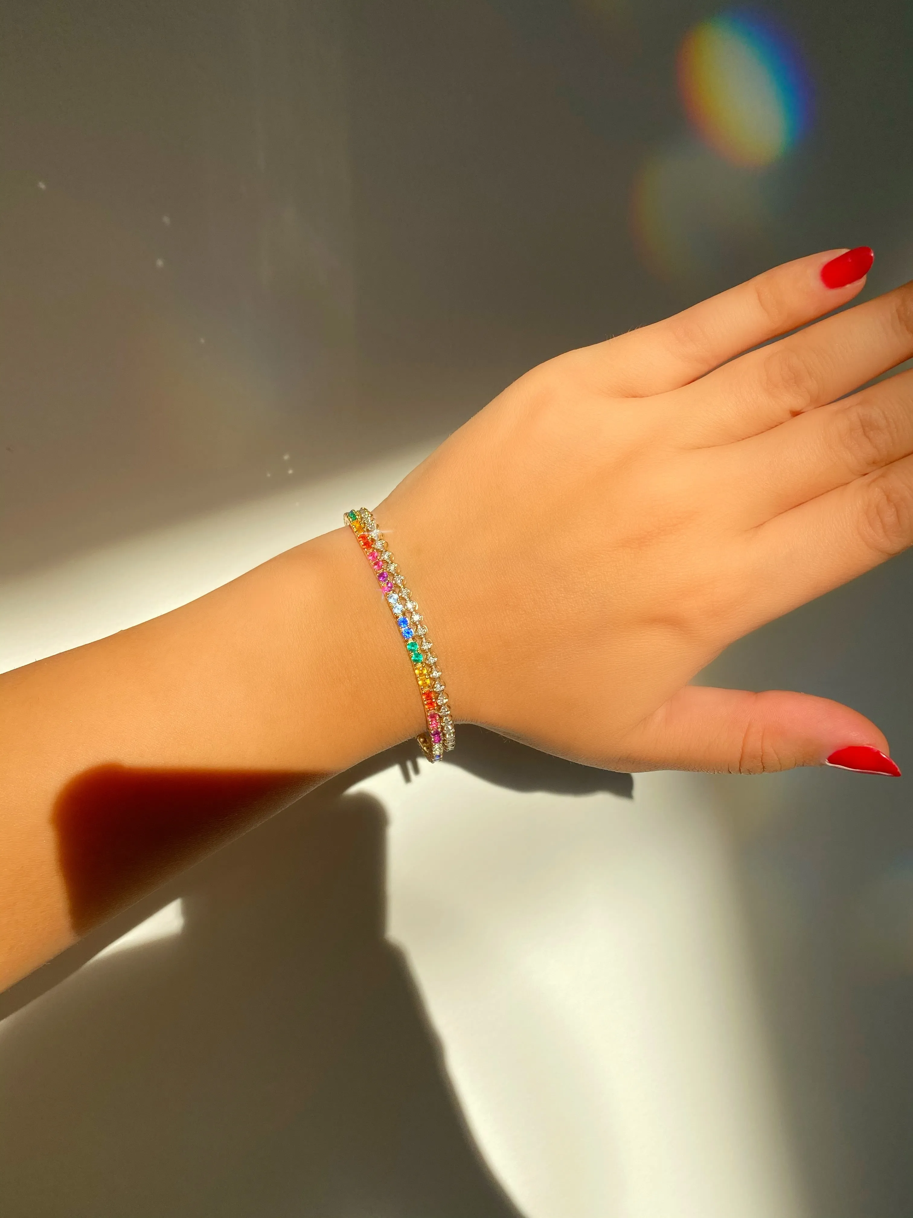 Rainbow Tennis Bracelet