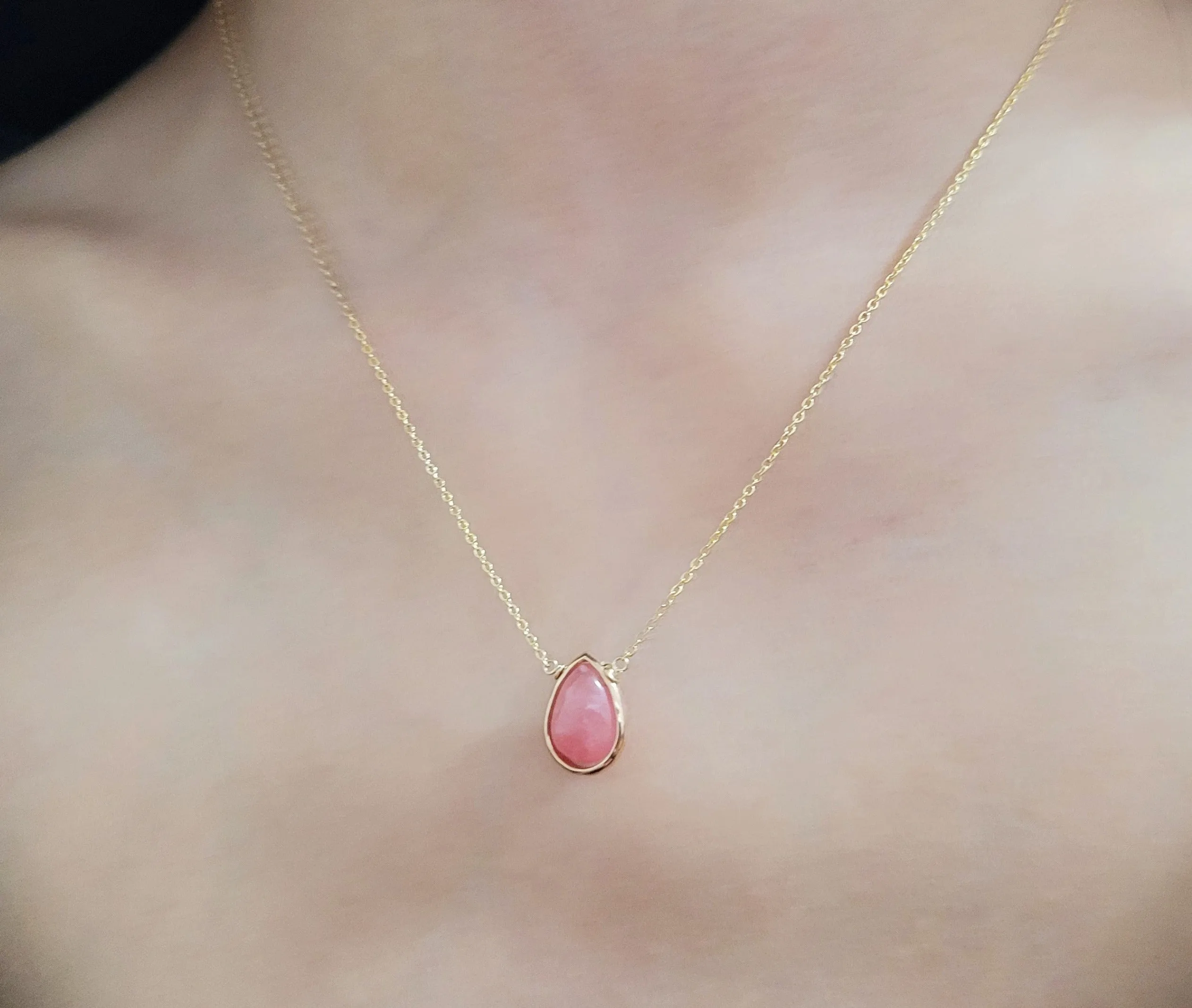 Rhodochrosite Pendant Necklace