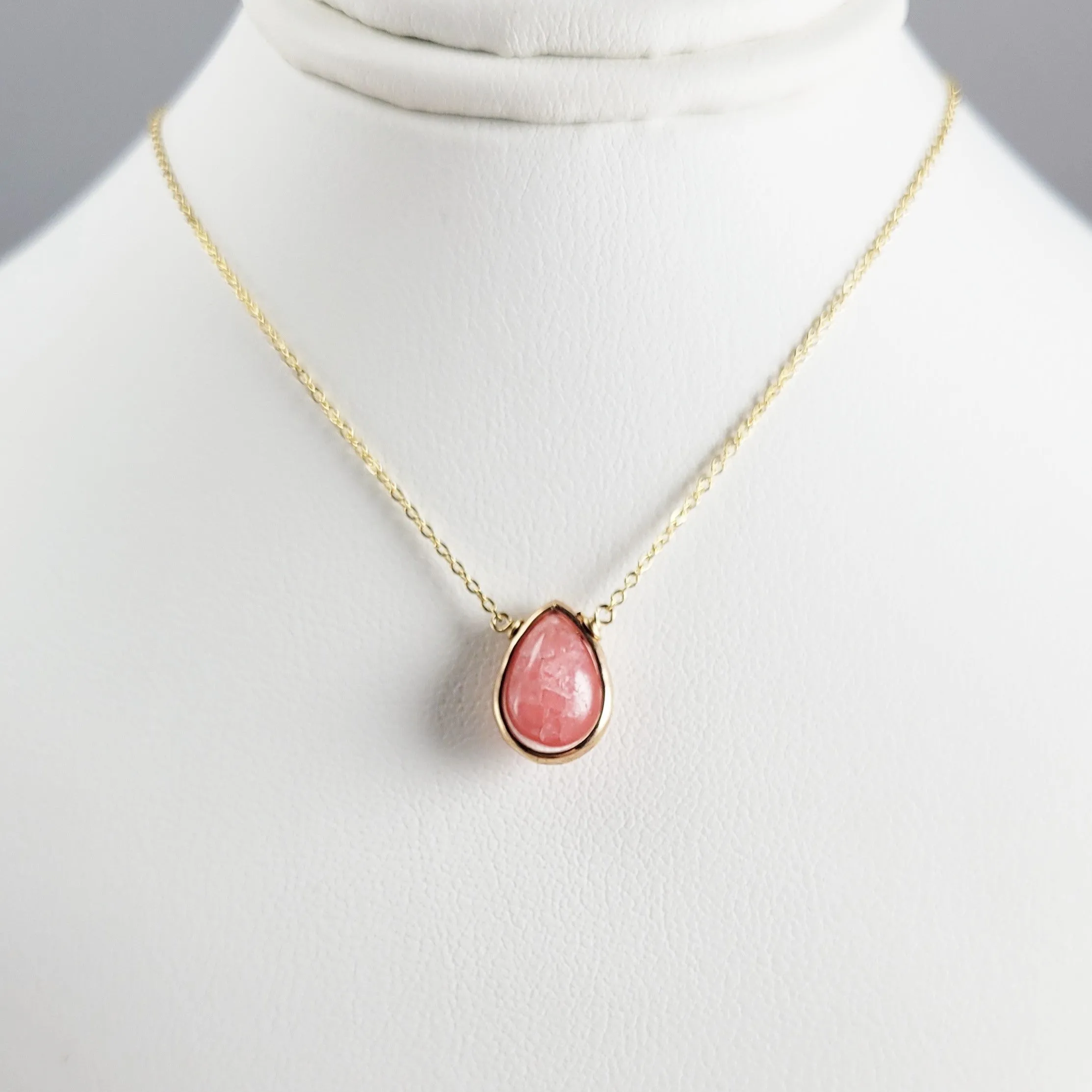 Rhodochrosite Pendant Necklace