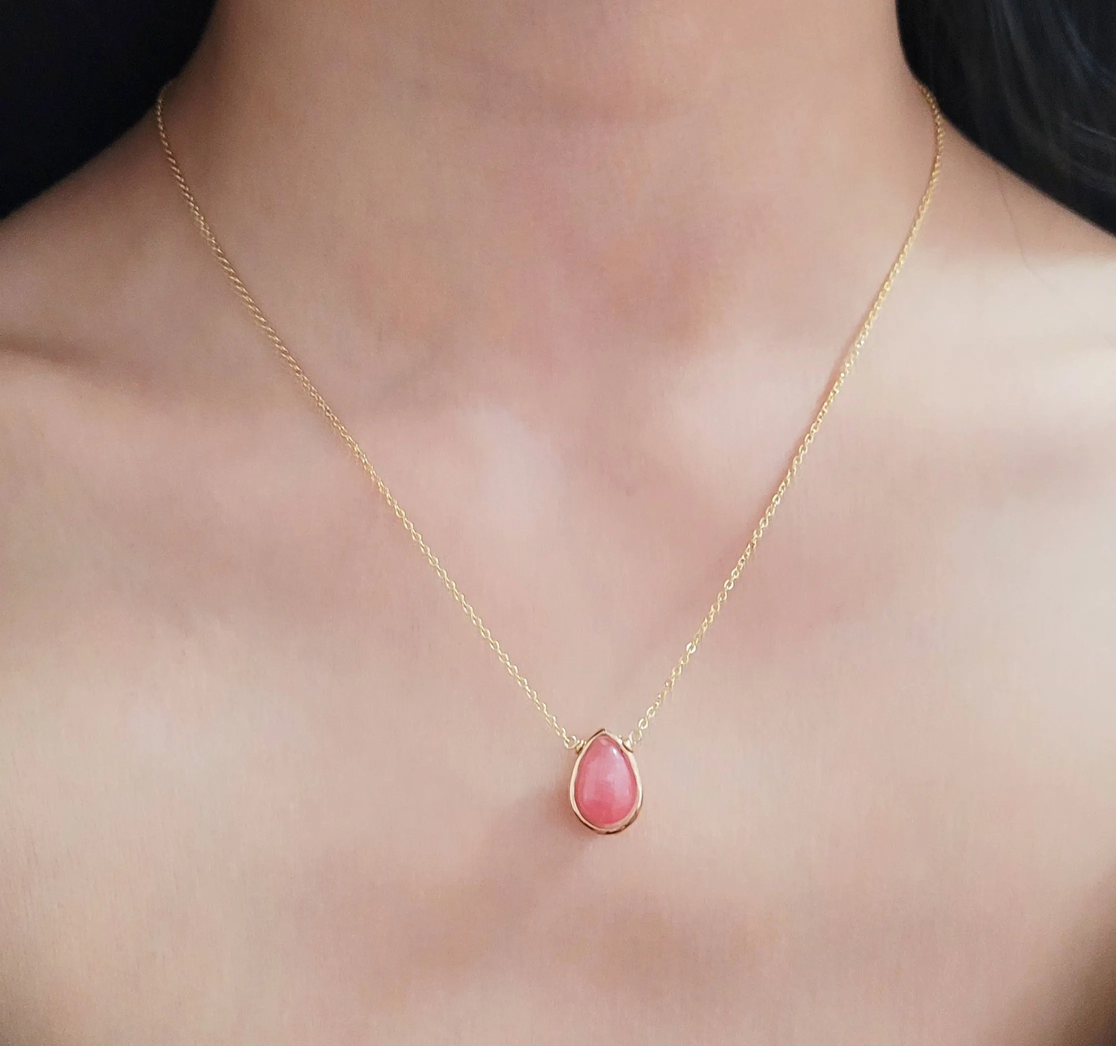 Rhodochrosite Pendant Necklace