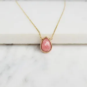 Rhodochrosite Pendant Necklace