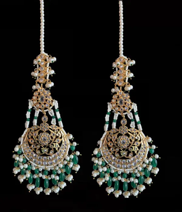 Romana earrings tika in green ( READY TO SHIP )