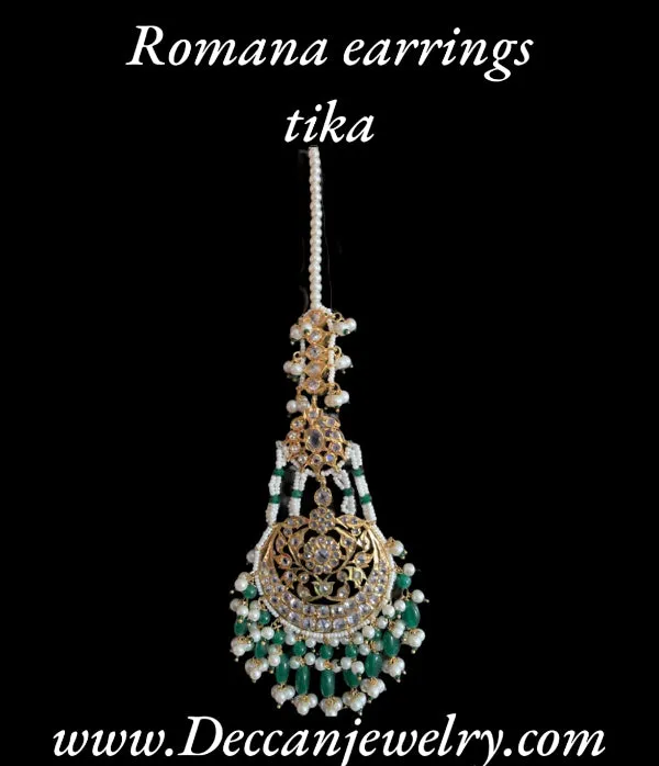 Romana earrings tika in green ( READY TO SHIP )