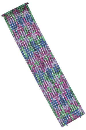Ruby Sapphire Wide Bracelet