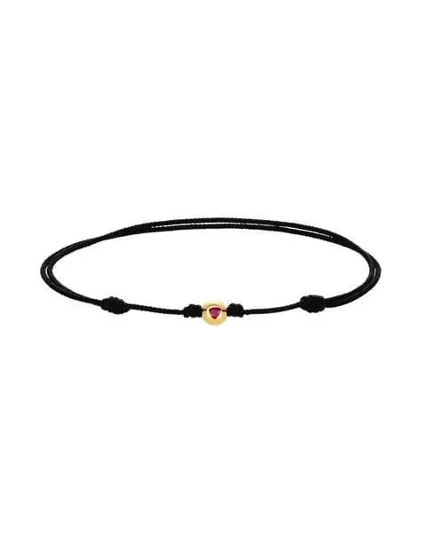 Ruby Trillion Cord Bracelet