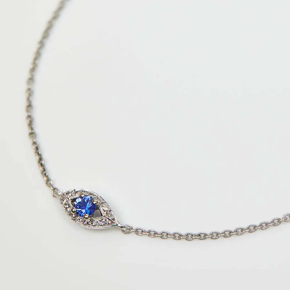 Sapphire Evil Eye Bracelet