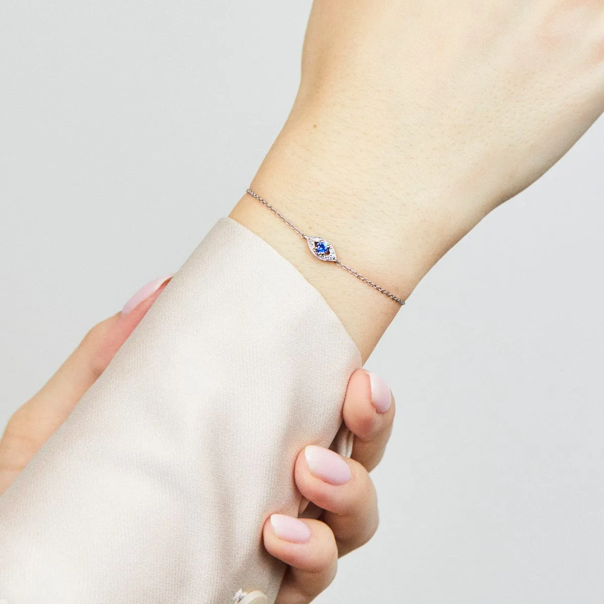 Sapphire Evil Eye Bracelet