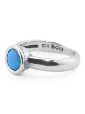 SHABLOOL Made In Israel Sterling Silver Stone Band Ring - Size 7