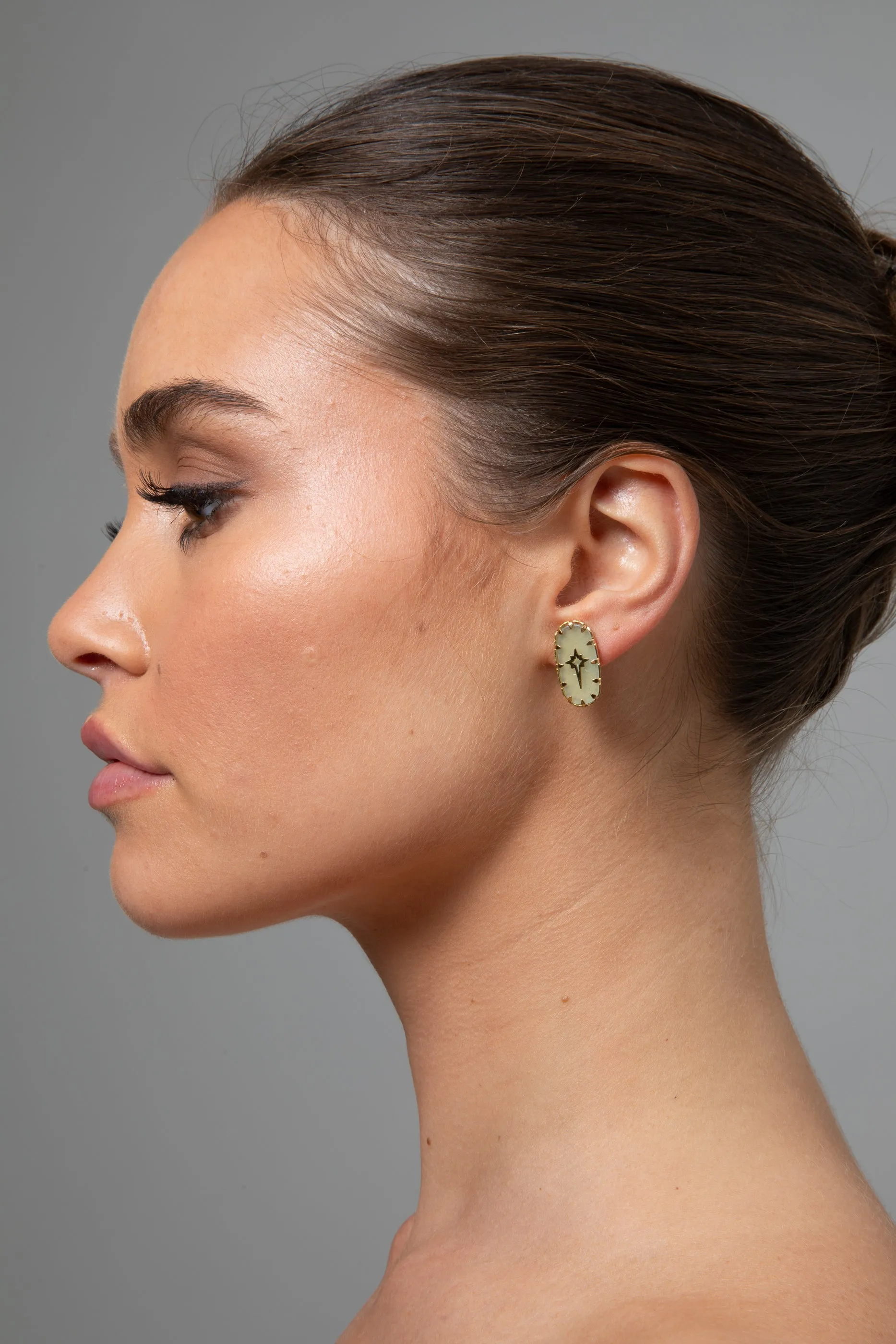 Shooting Star Earrings - Green