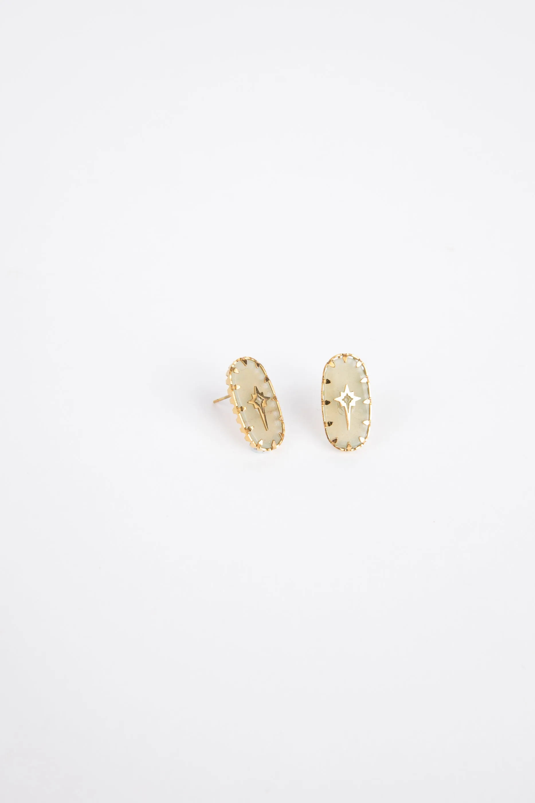 Shooting Star Earrings - Green