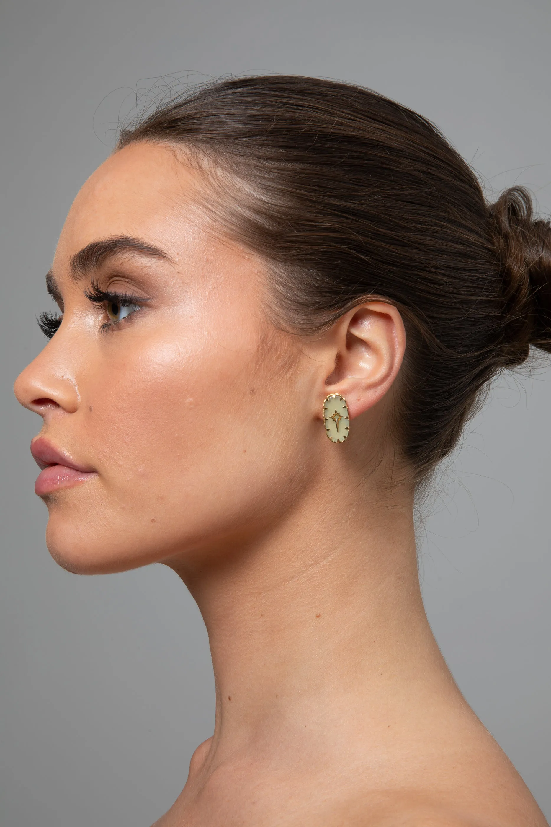 Shooting Star Earrings - Green