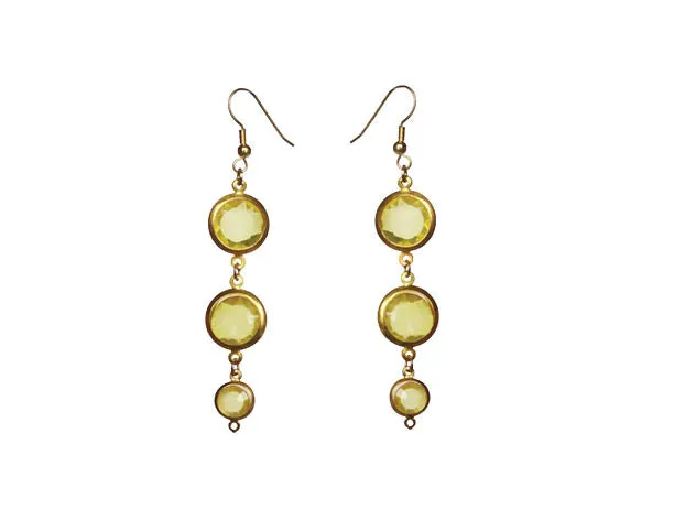 Signature Temptress Earrings- (Amber or Emerald Shades)