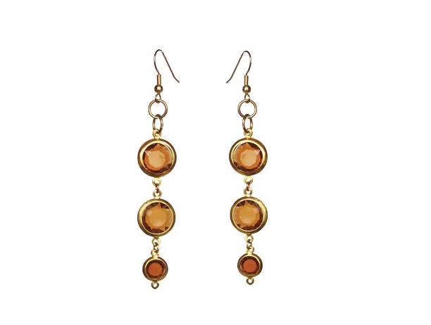 Signature Temptress Earrings- (Amber or Emerald Shades)
