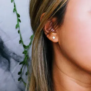 Simple Opal Stud Earrings