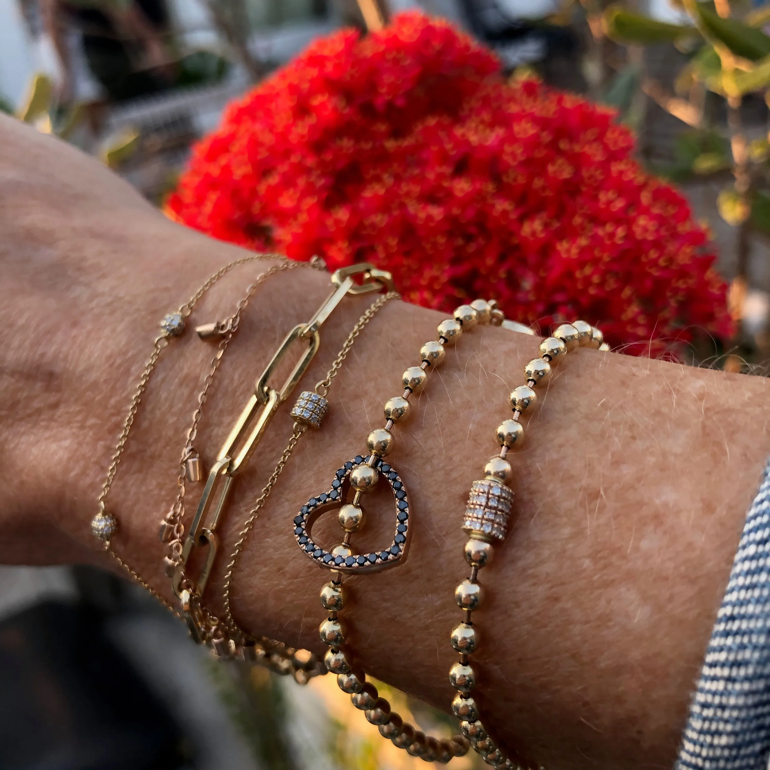 Small Gold Floating Eternity Heart Charm
