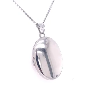 Sterling Silver Oval Locket