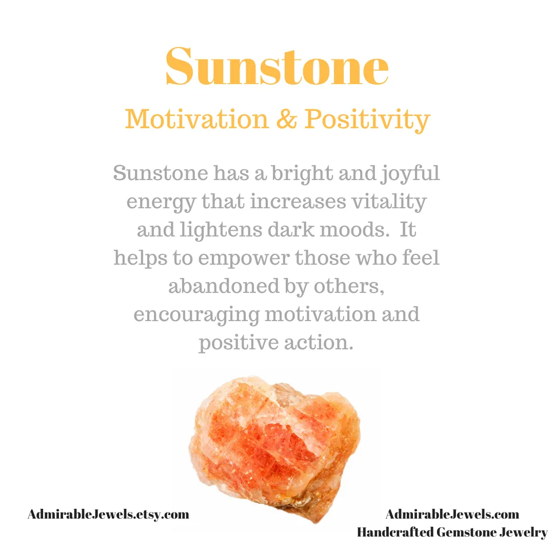 Sunstone Heart Briolette Pendant Necklace