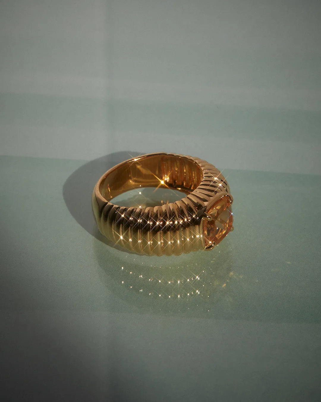 The Elizabeth Cushion Ring- Citrine