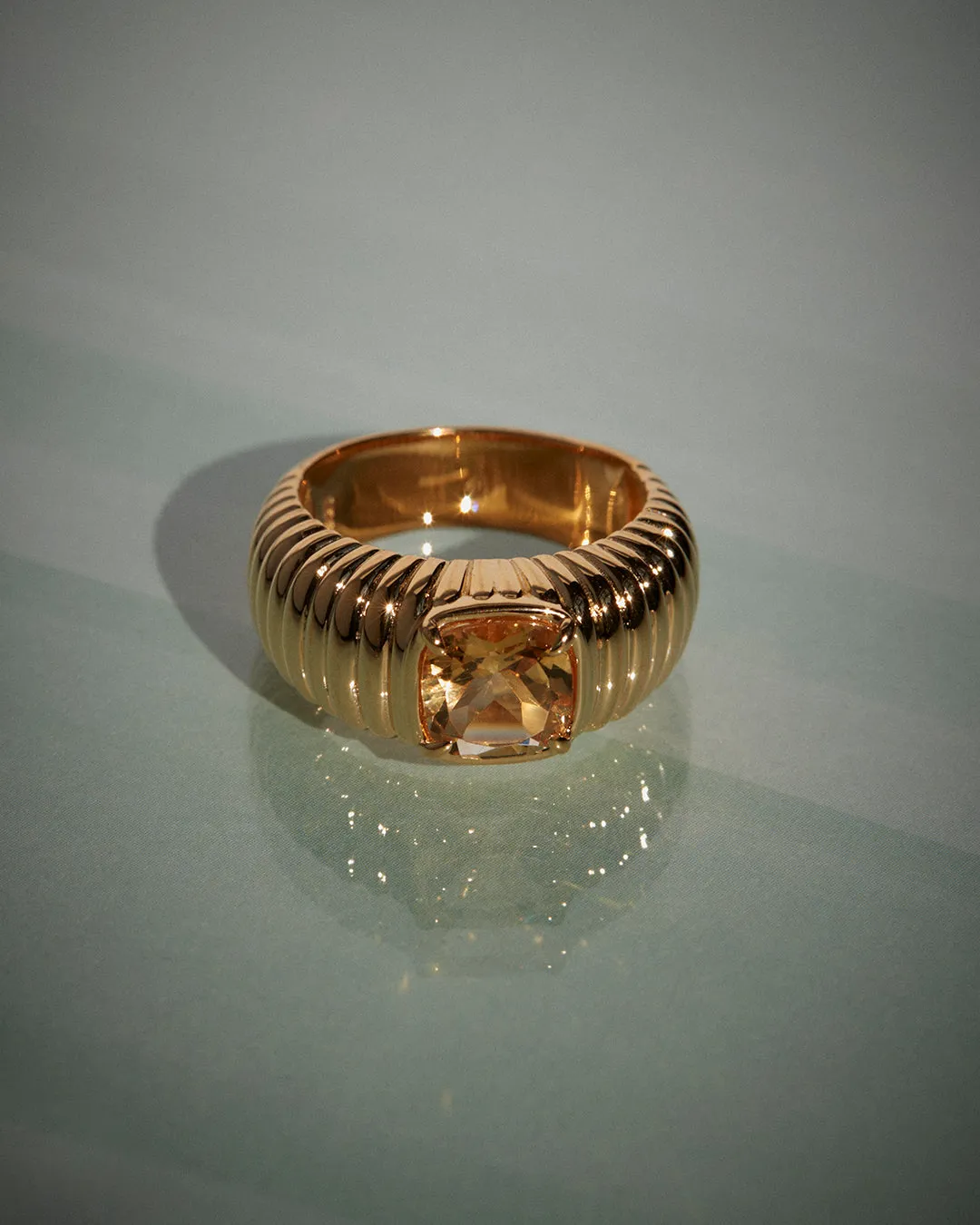 The Elizabeth Cushion Ring- Citrine
