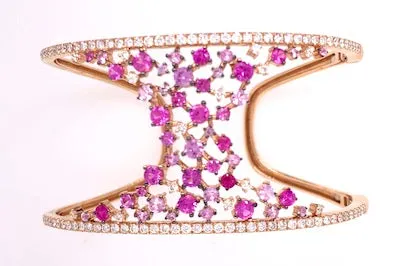Waterfall Sapphire Diamond Bracelet