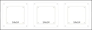 WS Gallery: "Trio" Single Panel   Magnet Frames