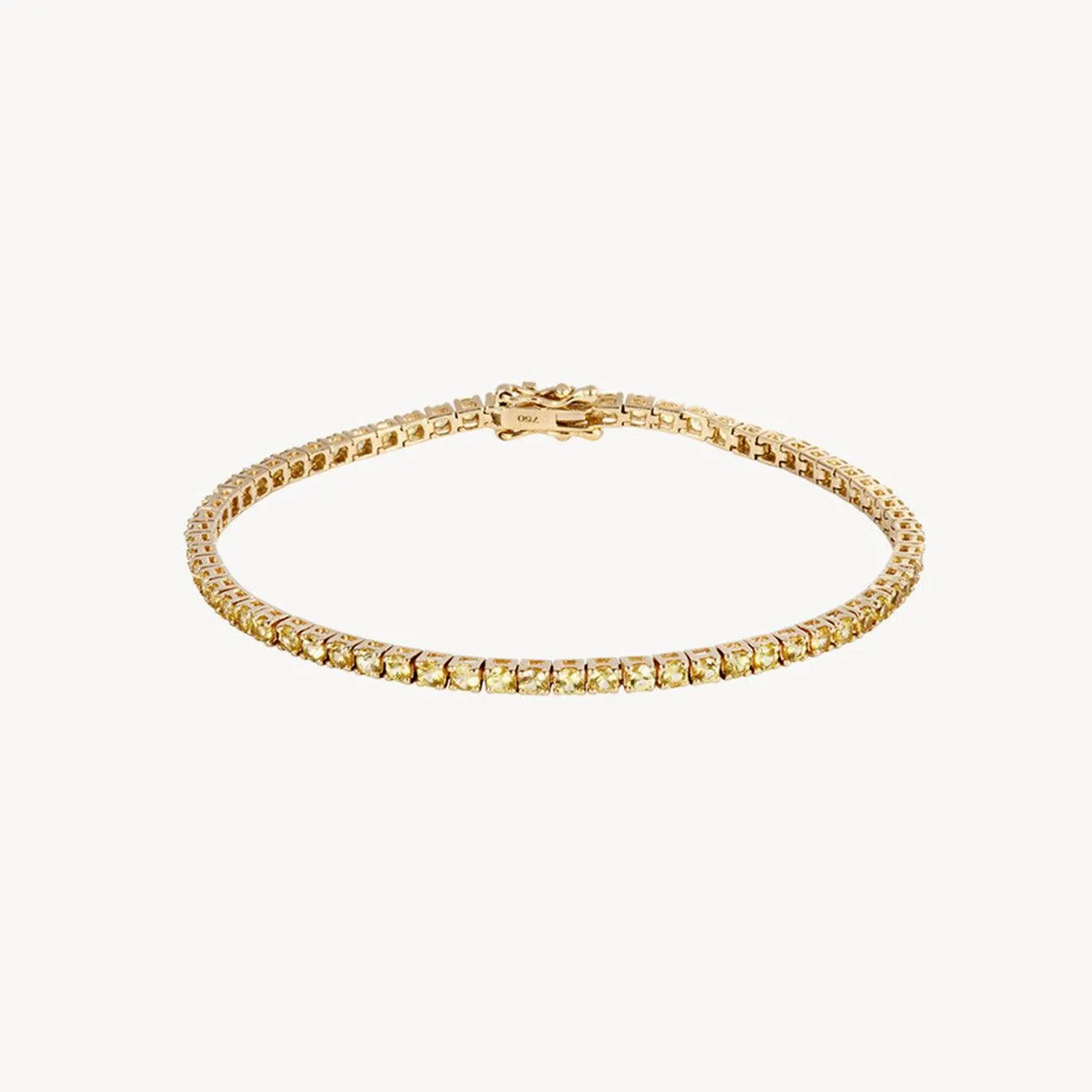 Yellow Sapphire Tennis Bracelet