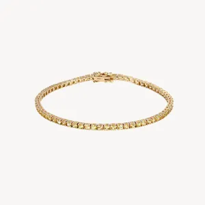 Yellow Sapphire Tennis Bracelet