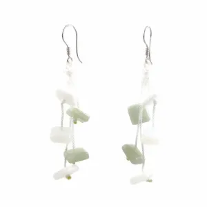 Zen Glass Earrings - White