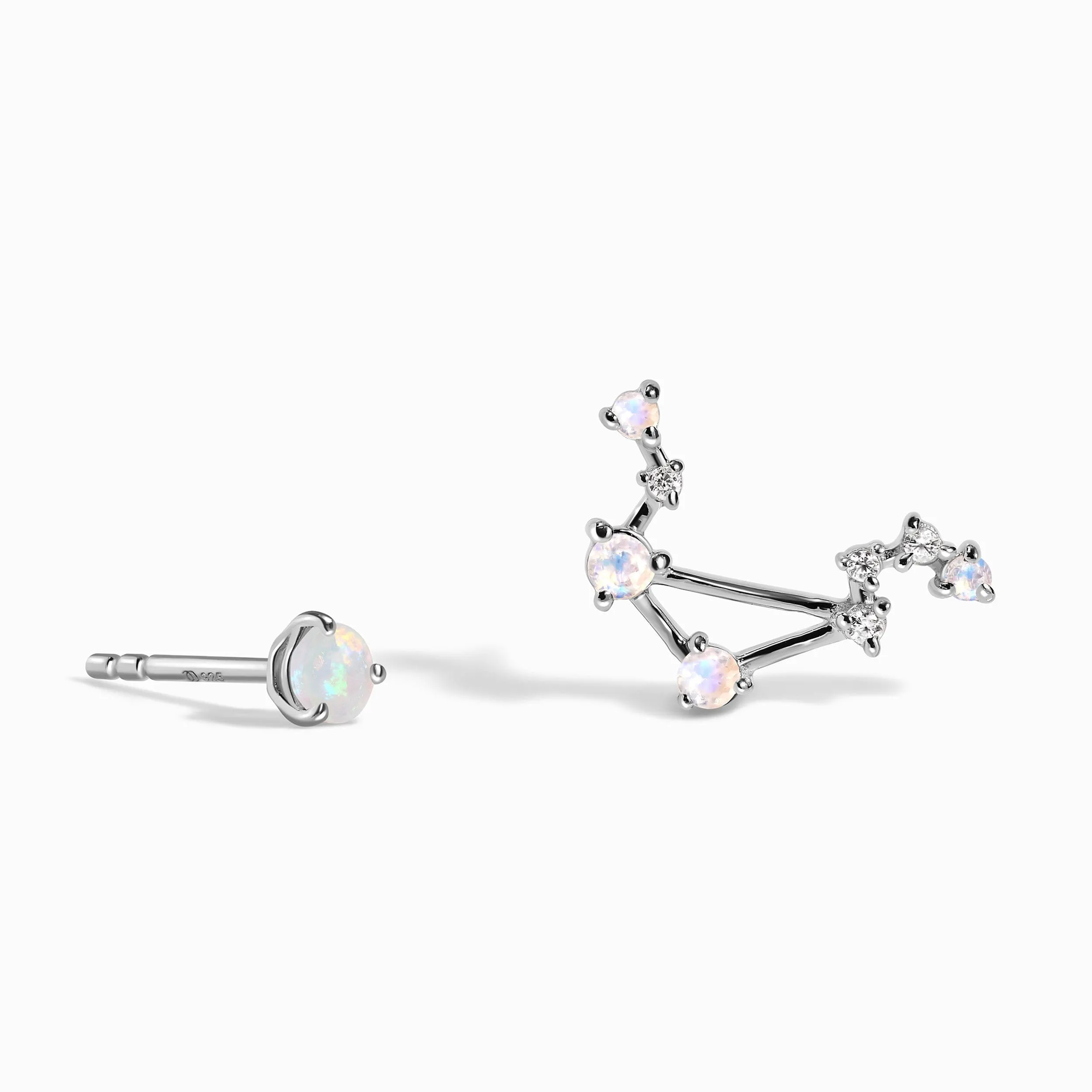 Zodiac Birthstone Studs - Libra Opal